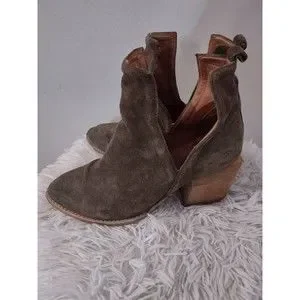 Jeffrey Campbell Shoes Jeffrey Campbell Tan Olive Suede Orwell Ankle Boots Booties Womens Size 8 Poshmark